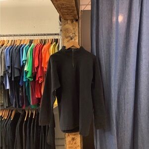 Vintage Club Sweats Black Quarter Zip-Up
